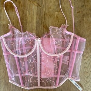 EMBROIDERED TULLE
UNLINED DEMI CORSET